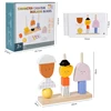 Baby Block Stacking Matching Puzzle Game Montessori Toys Shape Cognition Thinking Logical Creative Educational Toys for Tooddler 6