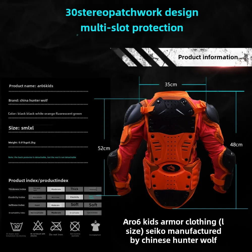 All-purpose Protective Gear for Youth-Armor for Snowboarding, Off-road Biking, Mountain Climbing ATV and Motorcycling children