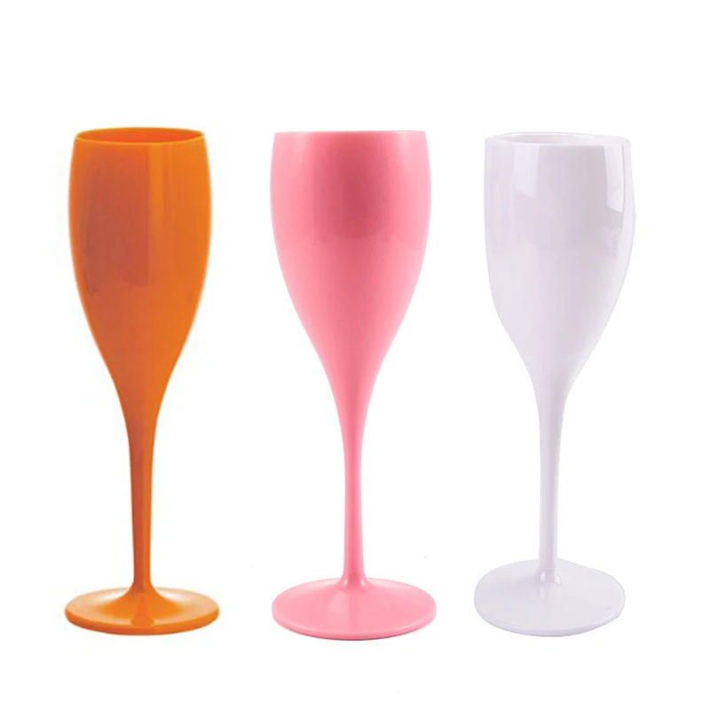 175ML sekt flutes brýle plastový víno brýle dishwasher-safe bělouš oranžová akryl sekt sklo pivo whisky večírek kelímky