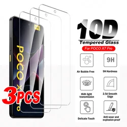Premium Tempered Glass Screen Protector Set - Ultra Durable, Scratch-Resistant, Case-Friendly (3-Pack) for Poco X6 Pro (3PCS Tempered Glass)