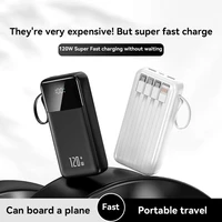 200000mAh 120W Power Bank Super Fast Charging Power Bank Portable Mobile Power Digital Display 4 Wire For iPhone Samsung Xiaomi 2