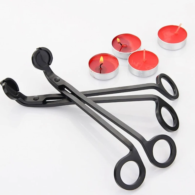 Candle Wick Scissors Round Head Stainless Steel Candle Core Trimmer DIY Cutter Incense Tools 18cm