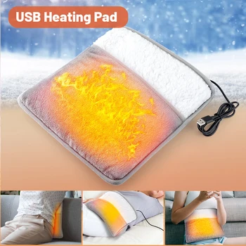 Portable Flannel Foot Warmer Electric Heated Foot Fast Heating Pad Blanket Sheet Mat Washable Household for Men and Women Heater 1