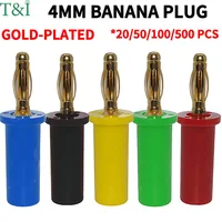 Pure Copper Gold-plated 4mm Banana Plug, Lantern Type, High Current 4mm Sound Box Speaker Wire, Banana Gold-plated Connector 1