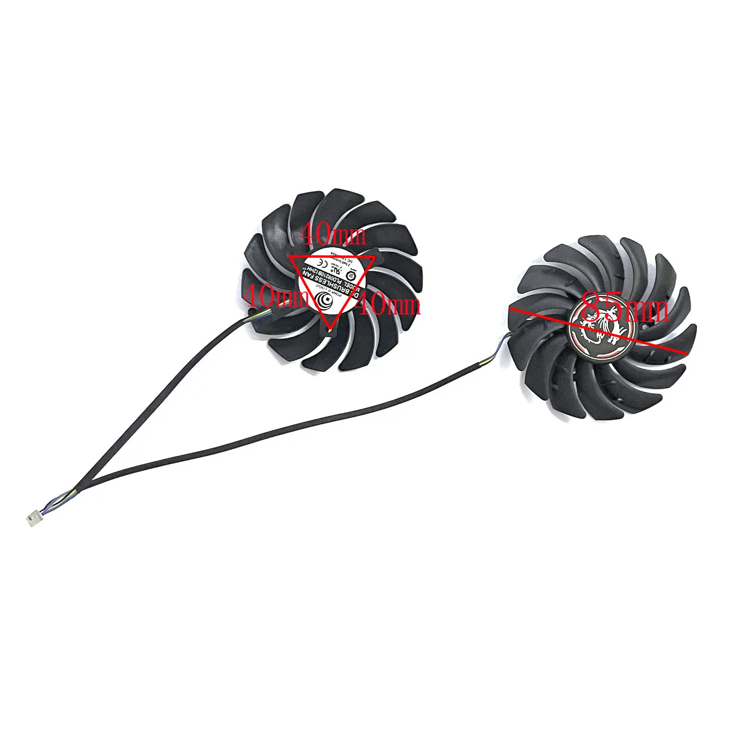 Gpu Cartão Cooler Ventilador para Msi Geforce Gtx 1650 Super 1660 1660ti Gaming x Placa Gráfica Fan Peças Lote Pld09210s12hh - Imagem 6