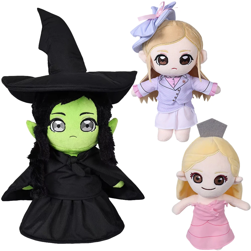 Plush Toy Wicked Witch Elphaba Glinda Cosplay Cartoon Soft Stuffed Mascot Costume