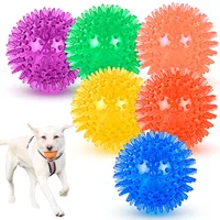 Fetch Spike Balls TPR Training Sounding Toys for Pet Small Dogs Puppy Rubber Bright Colors Chew Teething Tooth Cleaning Toys 1