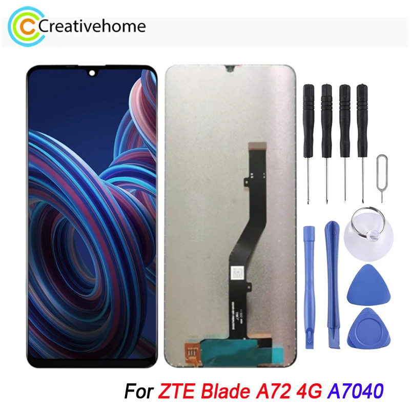 IPS Material LCD Screen Display For ZTE Blade A72 4G A7040 Touch Screen