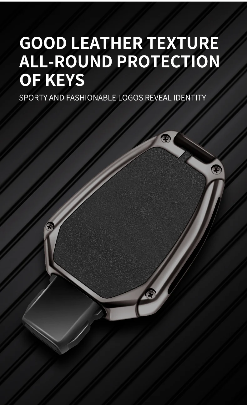 Custodia per chiave A distanza per auto in lega di zinco Shell Fob per Mercedes Benz A B C classe E GLA CLA GLC CLS W204 W221 W205 W176 W212 W463 AMG - S8857900cbe9c4473acfdf47408ef76c7L