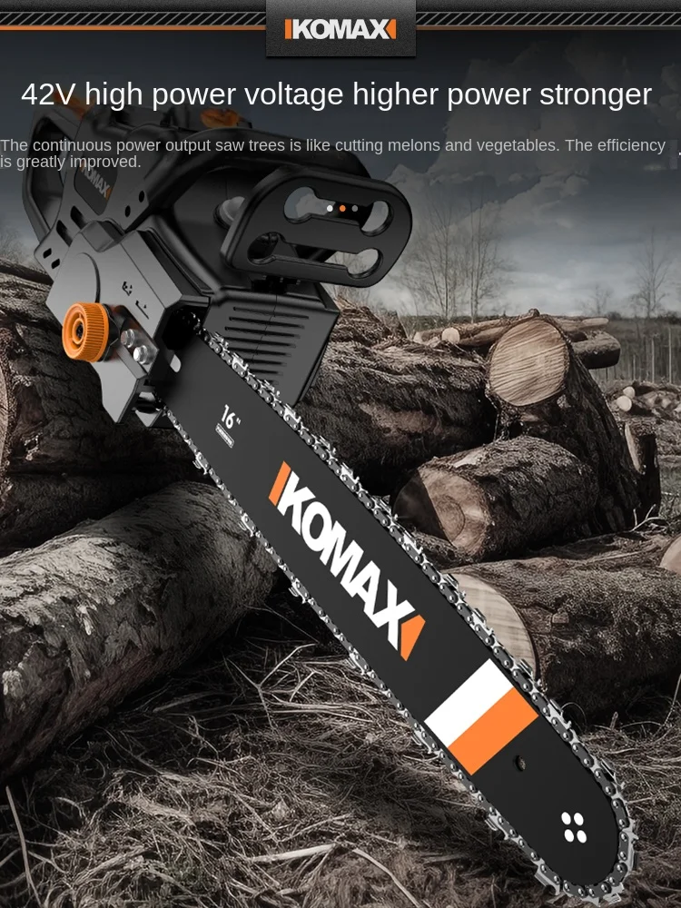 Electric chainsaw high power lithium battery household small handheld electric chain saw woodworking logging saw cutting saw