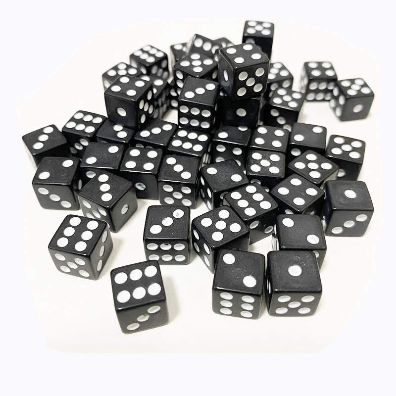 100Pcs 8mm 10mm 12mm 14mm 16mm D6 Black Point Dice With Square Angle For Bar Club Party Board Game hd 1 2 5 5mp 16mm cctv lens ir board m12x0 5 view 50m distance 27 degrees angle m12 for security ip camera