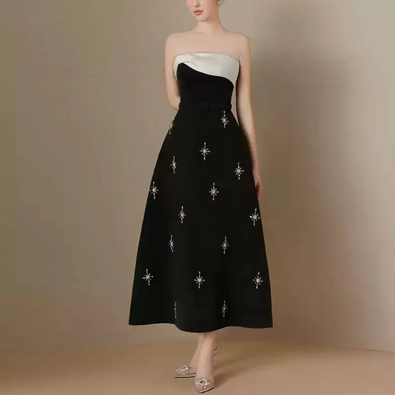 chinese dress ladies Luxury Champagne Beaded Ruffled Prom Dress SS552 Champagne / 12 main image 1