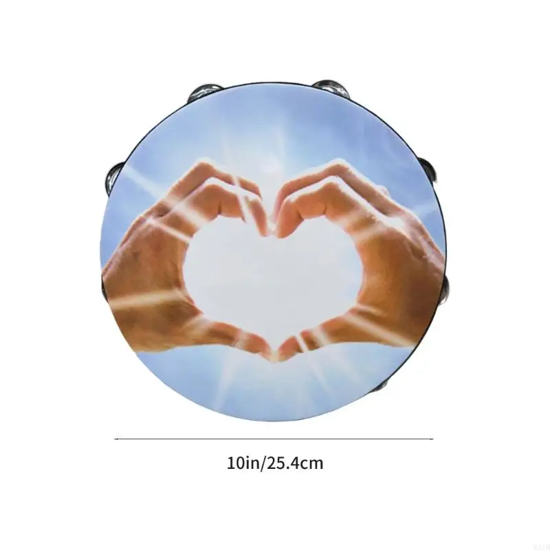 전문 탬버린 매끄러운 표면 공연 핸드 드럼 나무 질감