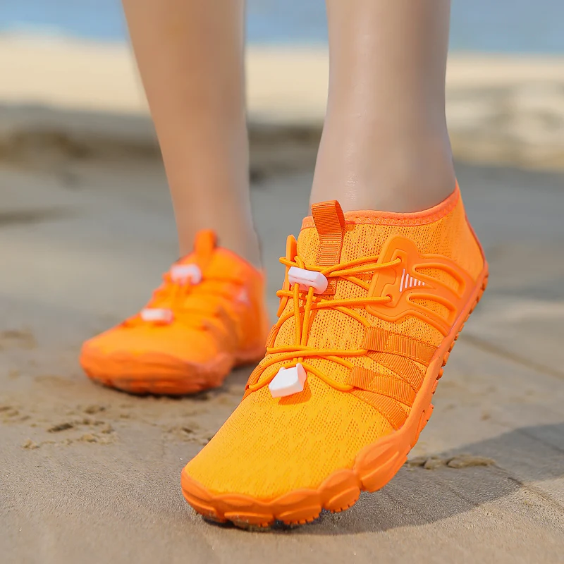 Water Shoes Women Men Five Fingers Outdoor Non-slip Upstream Wading Swimming Barefoot Aqua Shoes Solid Color Sneakers Unisex New