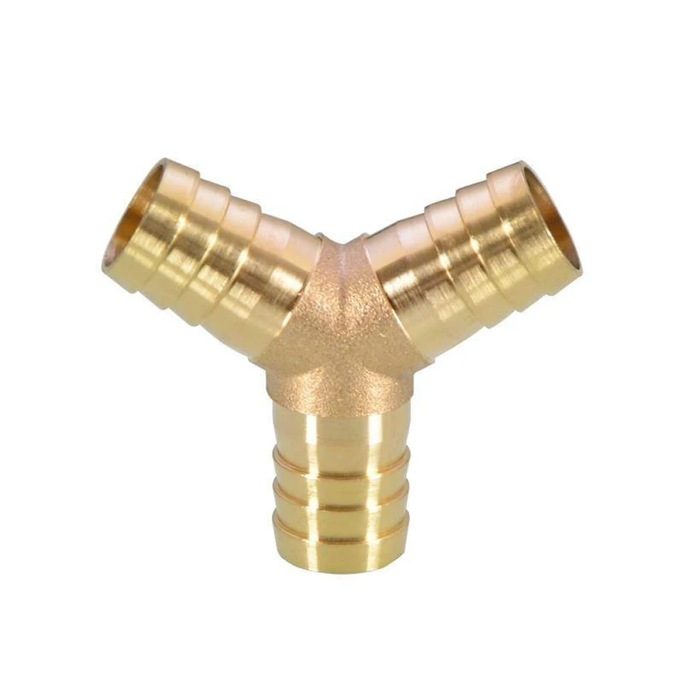 TKSE Raccordo per Tubo Flessibile a 3 Vie, Raccordo a T in Ottone Raccordo per Tubo Flessibile Carburante a 3 Vie per Tubo Gas Olio Aria Compressa(12mm