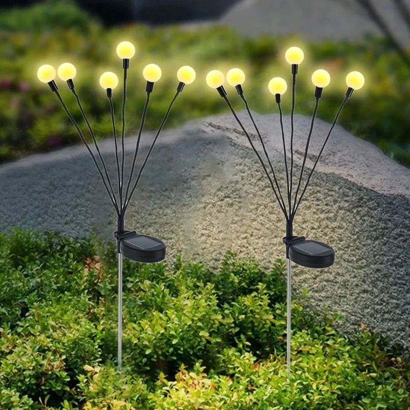 

Solar LED Light Outdoor Waterproof Garden Decoration Firefly Fairy Lights Lawn Landscape Path Street Fence Solar Lamp Fixtures