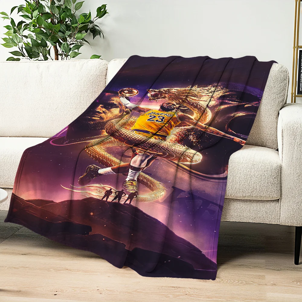 Basketball Star L-Lebron J-James Blanket Comfortable soft sofa living room bed bedroom blanket suitable for travel and gifts 6