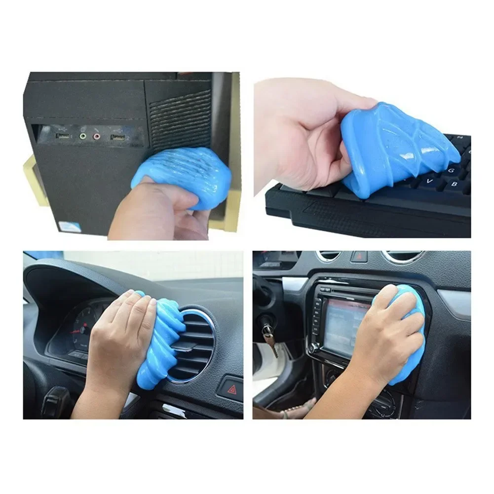 Car Cleaning Gel 70g MultiFunctional Clean Tool Gel Clean Soft Rubber Car Air Conditioning Vents Dusting Soft Clay For Car Interior Tools