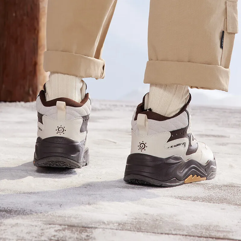 361 Degrees New Men's Sports Shoes Winter High-Top Velvet Warm