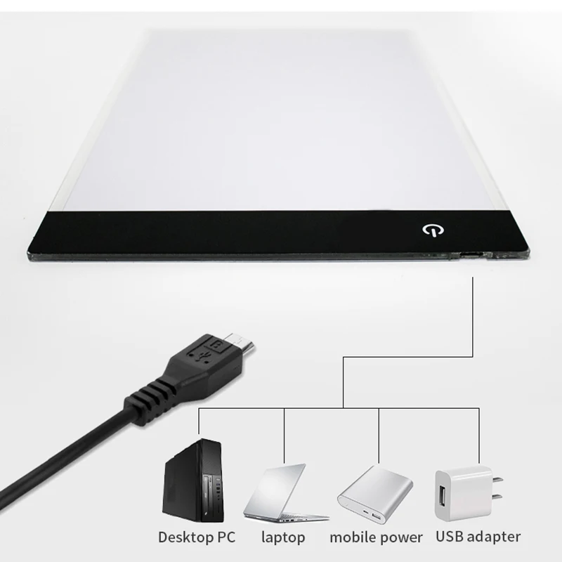 LED Photocopying Table Drawing Board Children Light-transmitting Brightness Adjustable Painting Toys