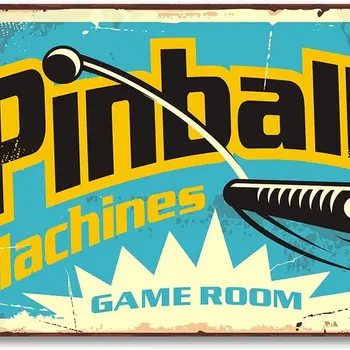 레트로 벽 장식 사인, 핀볼 머신 게임 룸 레트로 사인 장식 사인