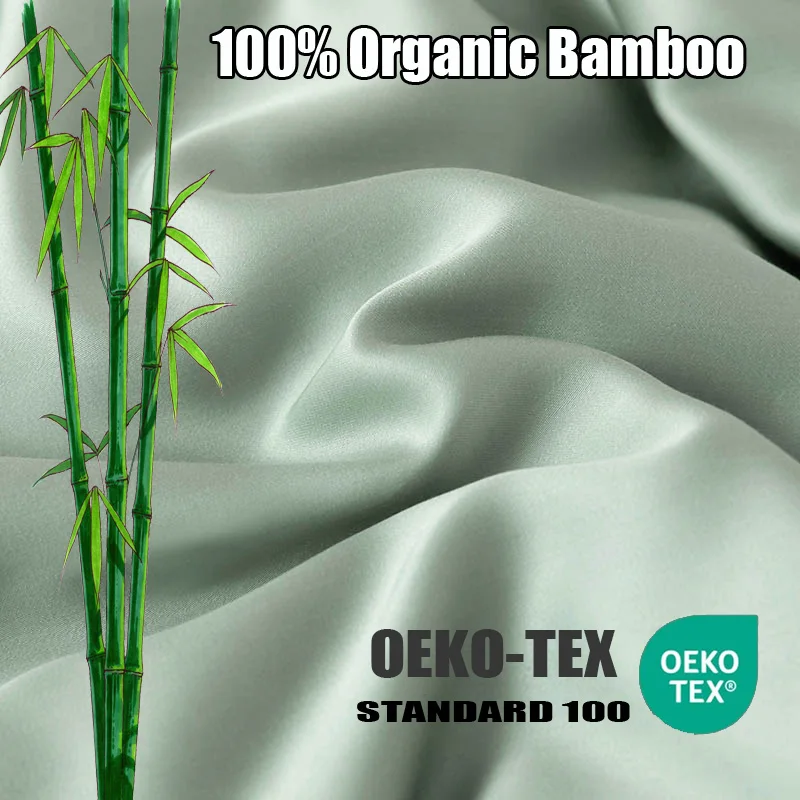 Home 100% Bamboo Flat Sheet 1Pc Luxury Soft Bed Sheet Cover Single Double King Queen Size Bed Sheets Silky (Pillowcase Need Buy) 2