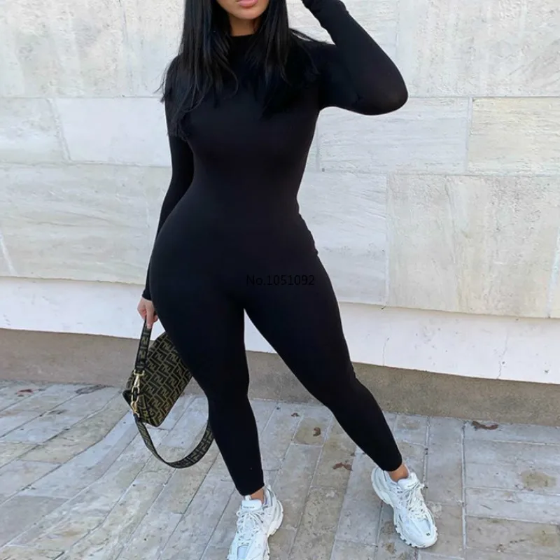 NewAsia Garden Black Rompers Womens Jumpsuit Cotton Casual Jumpsuits White Slim Fit Sexy Streetwear Overalls For Women 2020