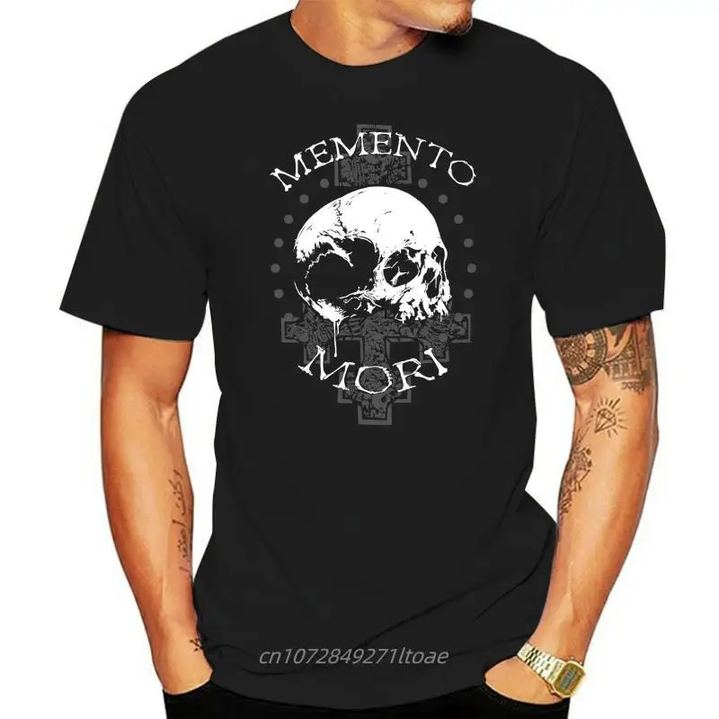 

T-shirt Memento Mori Men's Black Cotton New Trends Tops Tee Shirt