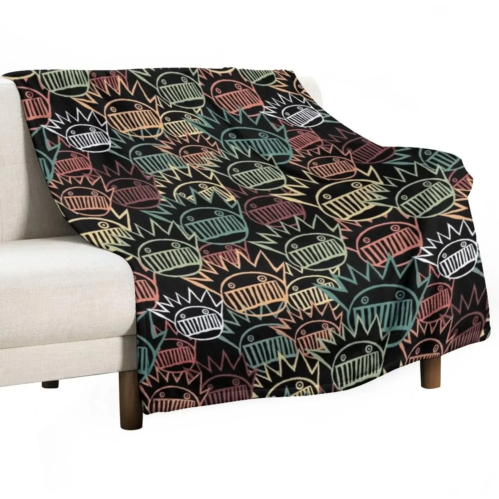 

Boognish pattern Throw Blanket Tourist Retros Baby halloween Blankets