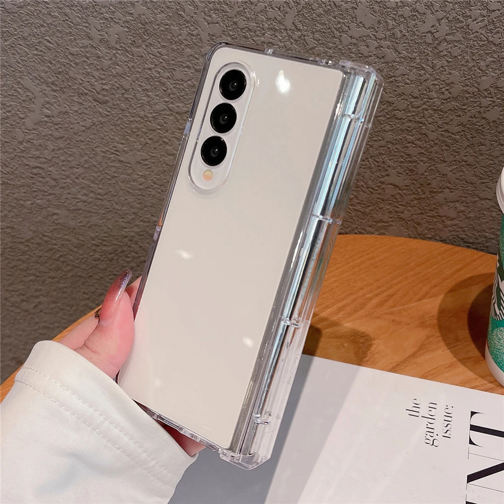 Crystal Clear Shockproof Hinge Protector for Samsung Galaxy Z Fold - HD Acrylic Full Protection Case