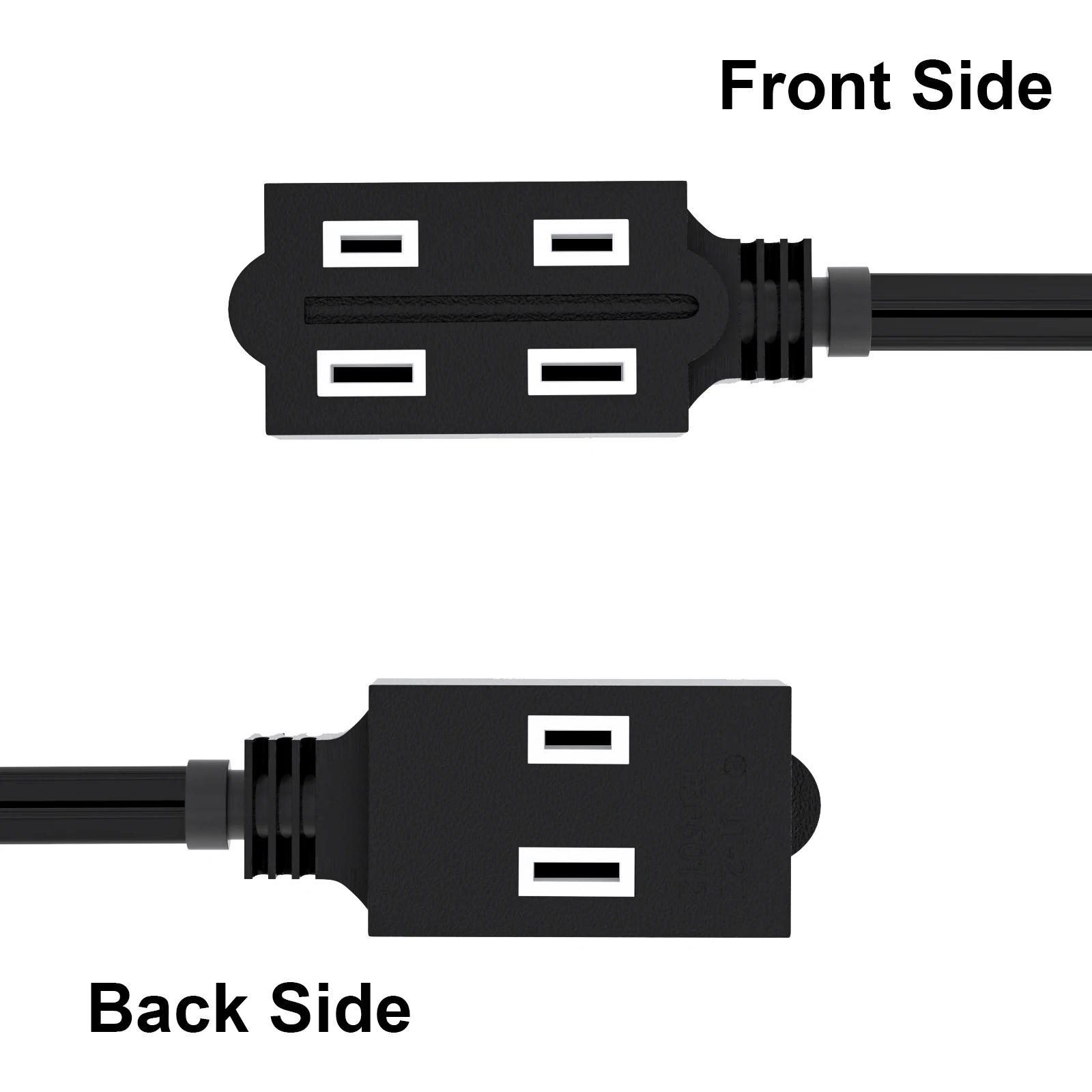 Heavy-Duty Indoor Power Extension Cord with 3-Way Outlet
