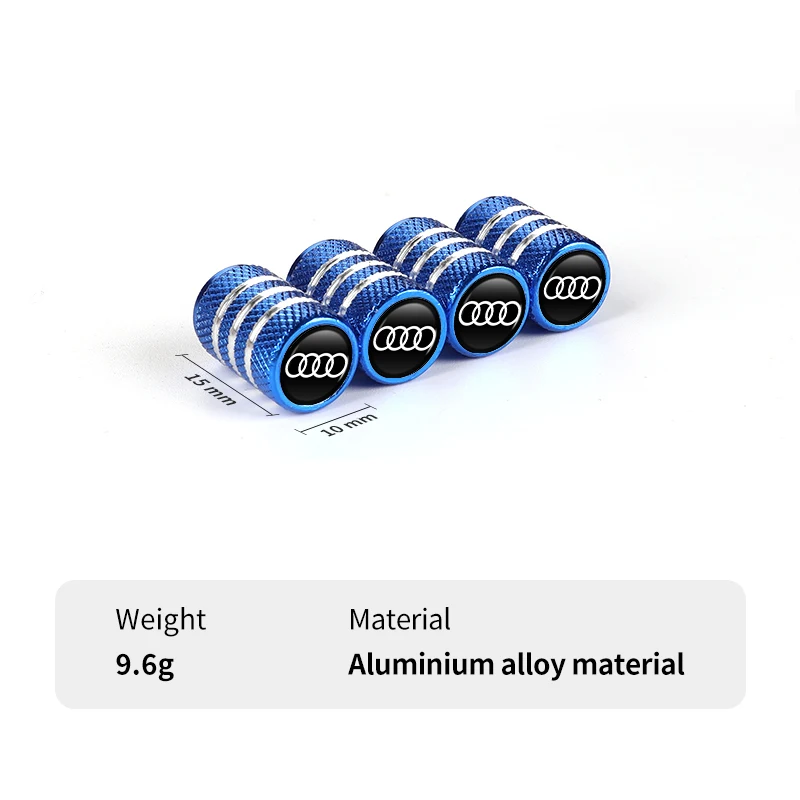 Car Wheel Valve Caps Car Wheel Tire Valve Caps Tyre Rim Stem Covers Airdust Waterproof For Audi A1 A3 A4 A5 A6 A7 A8 Q2 Q3 Q5 Q7 Q8 Quattro RS6 RS7
