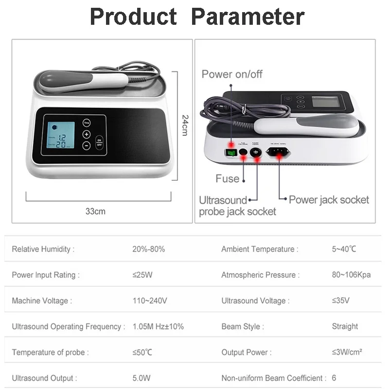 Physiotherapy Therapeutic Ultrasound Device Body Pain Relief Ultrasonic Massage Therapy Machine Timer Physical Therapy Equipment- ultrasound therapy machine