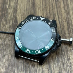 Enhanced Product Title:  
Black Finish GMT Series Bezel Watch Case with Sapphire Glass - 40mm - NH34 35 36 38 (TOP - 50)
