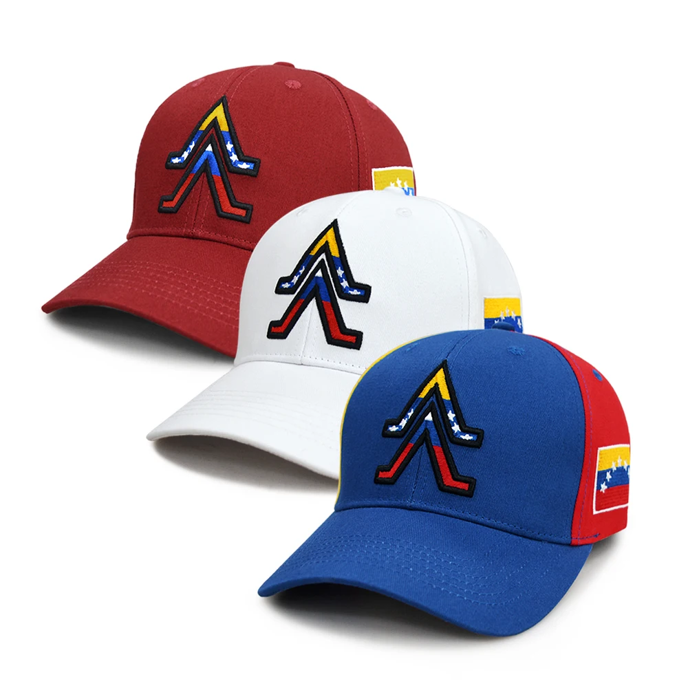 Baseball Cap Baseball Caps Baseball Hats Gorras Cotton Twill Venezuela Caps Adjustable Size Baseball Cap Embroidery Flag Venezuela Sports Cap For Women Men