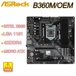 B360 Motherboard ASRock B360M/OEM LGA 1151 Motherboard DDR4 HDMI M.2 Intel Micro ATX Supports Intel 8th 9th Gen Core cpu