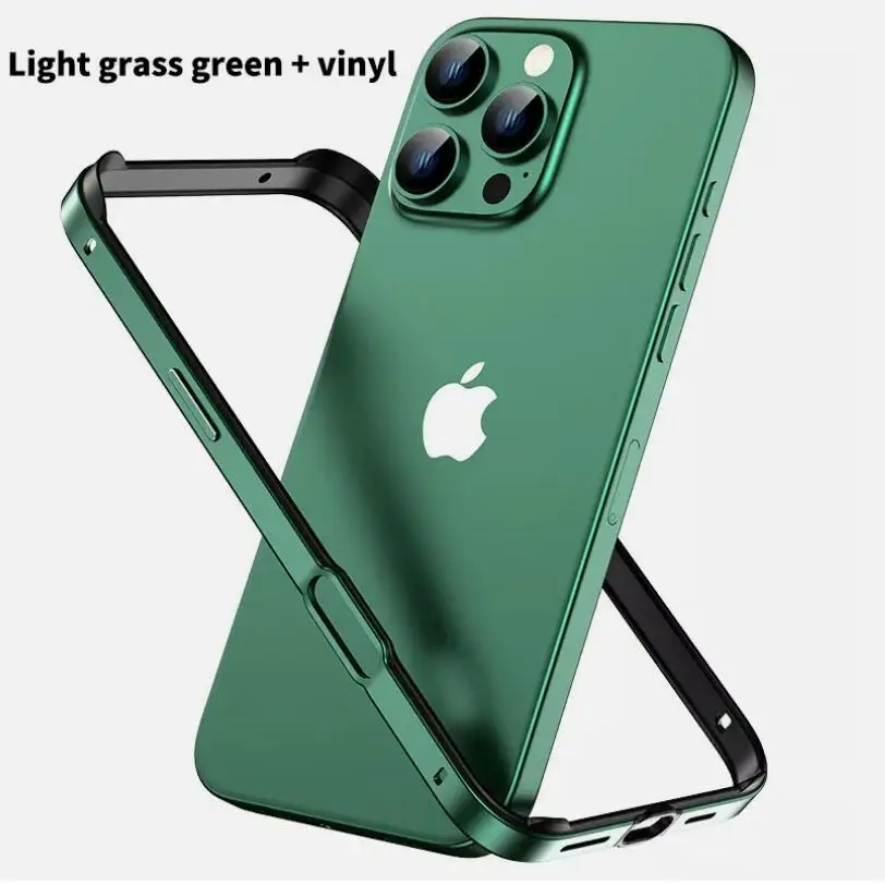 Enhanced Shockproof Metal Bumper Case with Silicone Frame and Alloy Design