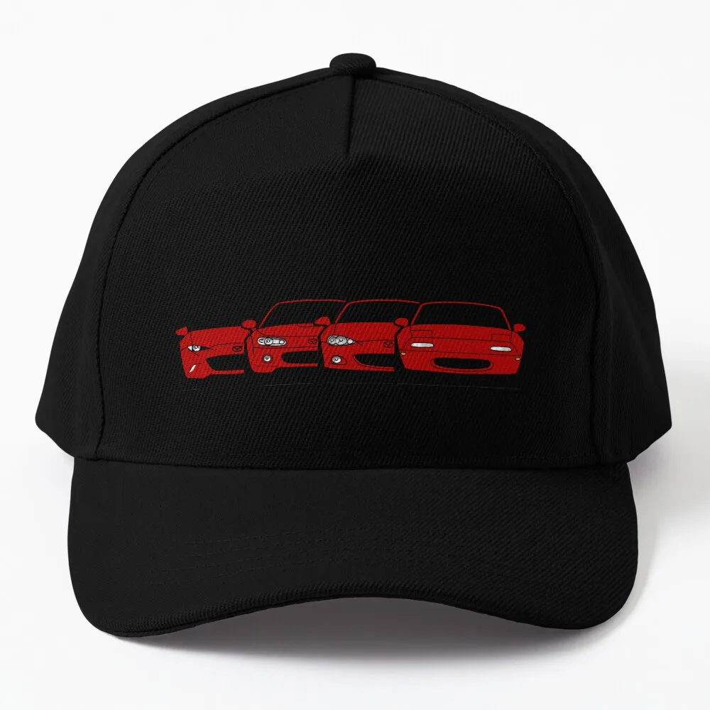 

The four generations of the mythical red Japanese roadster Baseball Cap Anime Luxury Brand Hat For Women 2023 Men'S