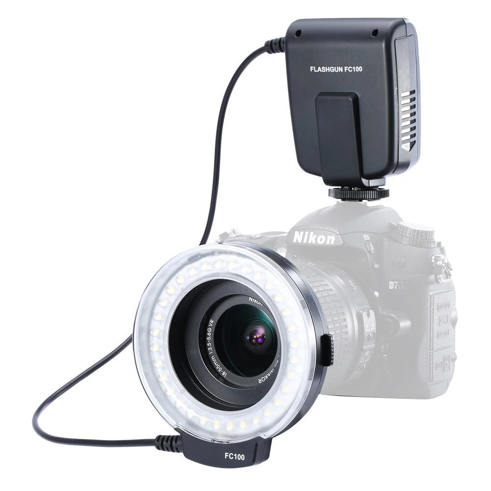 Meike FC-100 LED Macro Ring Flash light for Nikon Canon Olympus Fujifilm Pentax Camera