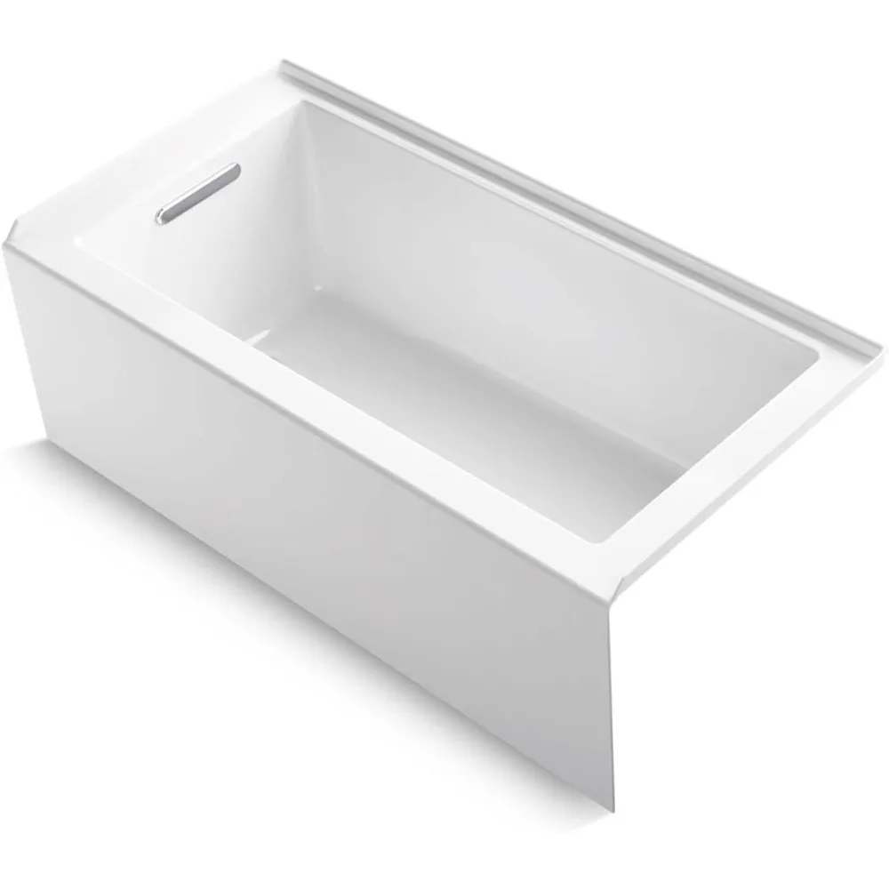 K-1-LA 60x30" Alcove Bath Integral Apron/Flange Left Drain Modern Style