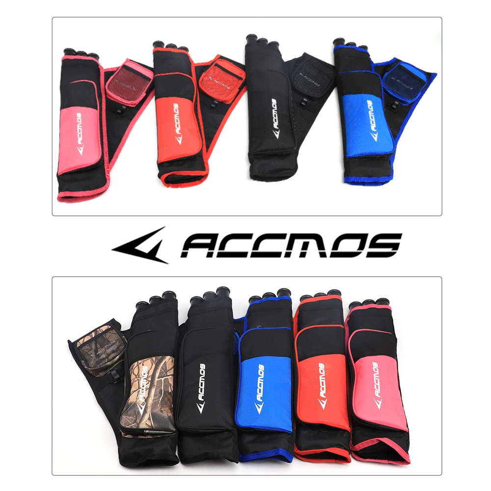 

ACCMOS Archery Bag 3 Tube Arrow Bag Adjustable Belt Back Quiver For Recurve and Compound bow Archery Hunting Shooting