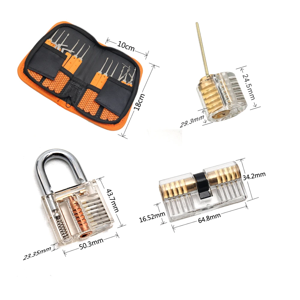 Civil All-Steel Tool Set for Locksmith Supplies Locksmith practice tools for beginners locksmith extractor tools lock repair tool lock pick set locksmith tools lock pick tools