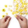 70Pcs Silicone Baby Teething Bead Set Daisy Hexagonal Shape Beads Food Grade for Newborn Diy Pacifier Chain Necklace Accessories 6