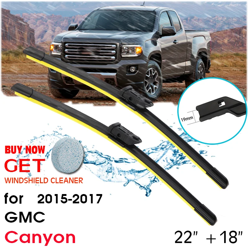 

Стеклоочиститель для автомобиля, стеклоочиститель, резиновый силиконовый сменный стеклоочиститель для GMC Canyon 2015-2017 LHD / RHD 22 "+ 18" автомобильные аксессуары