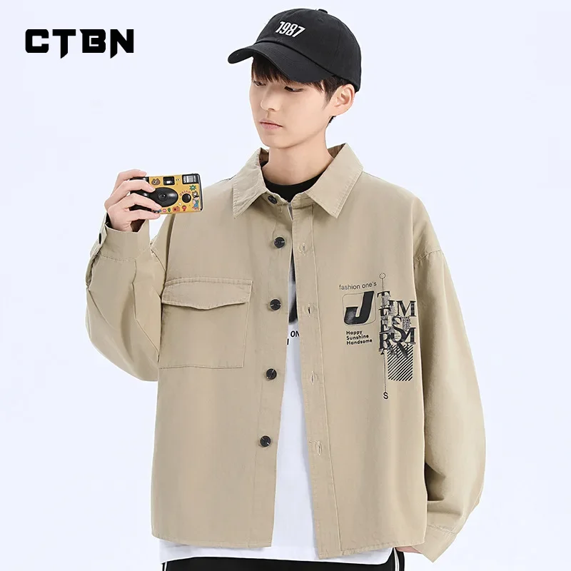 Teenage Long Sleeve Cotton Shirt Boys Large Size Spring Autumn School Uniform Casual Comfortable Breathable Clothing
