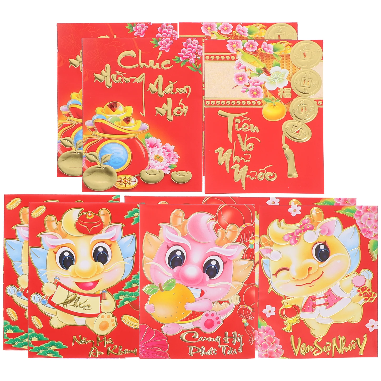 

Vietnamese New Year Red Envelopes Year The Dragon Hong Bao Red Envelopes 2024 Lucky Money Envelopes Red Packet Spring Festival