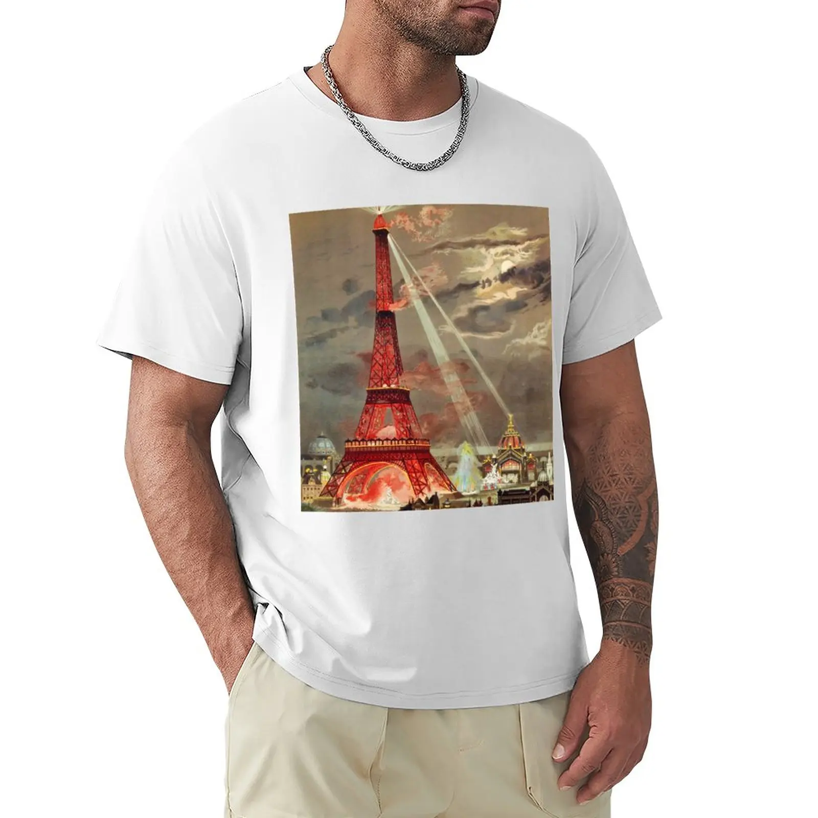 

Eiffel Tower Graphic Artwork T-Shirt shirts graphic tees custom t shirts design your own mens champion t shirts