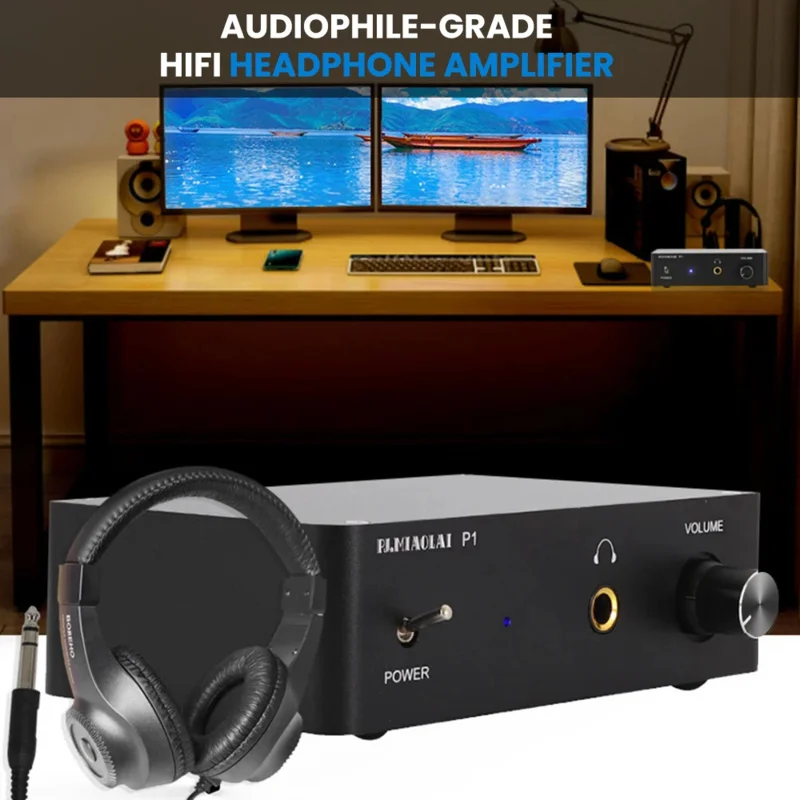 PJ. miaolai P1 mini home desktop headphone amplifier HiFi tpa6120 audio headphone amp NE5532