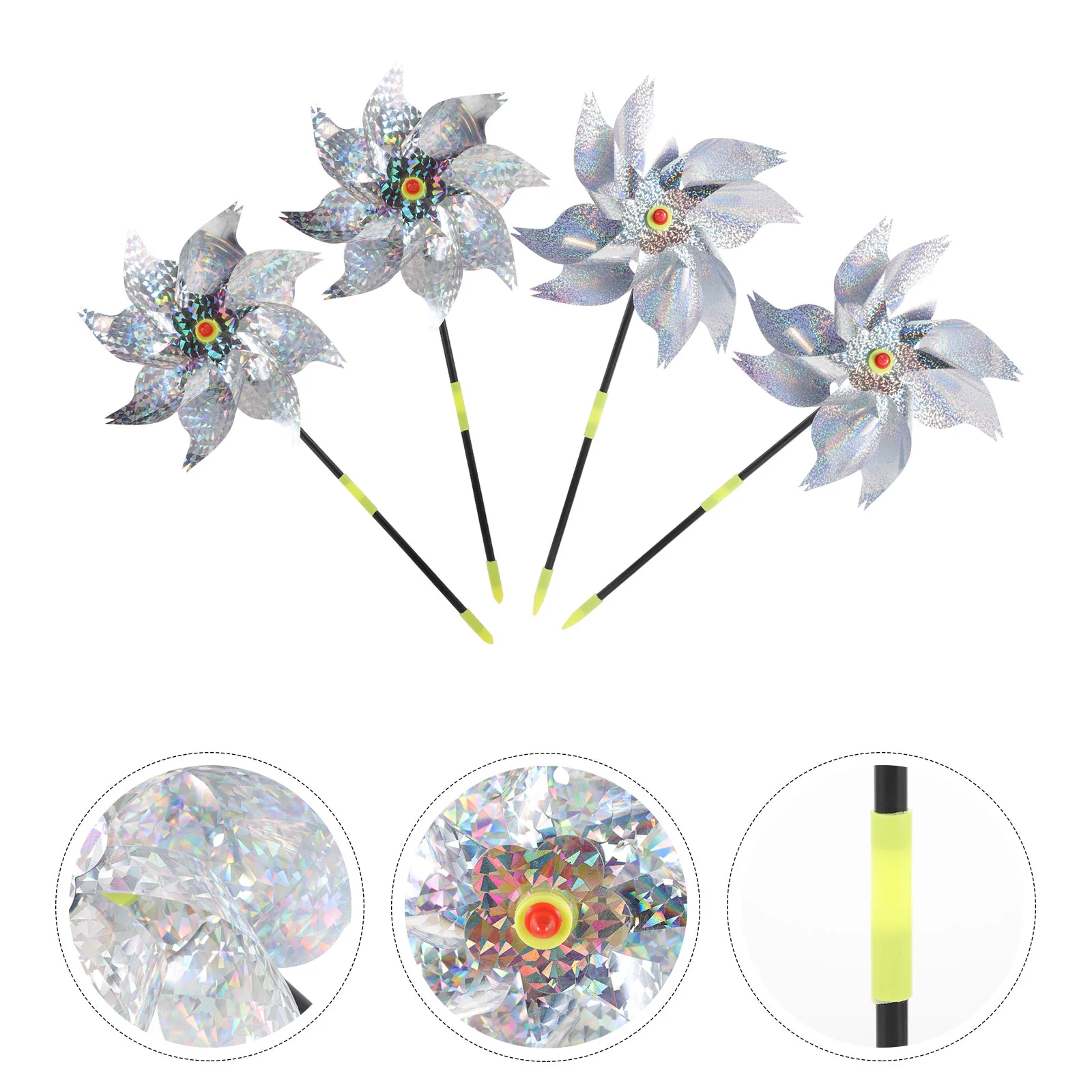 

Reflective Windmill Bird Driving Windmill Birds Scare Deterrent Bird Catching Windmill Wind Spinner Bird Repeller Garden
