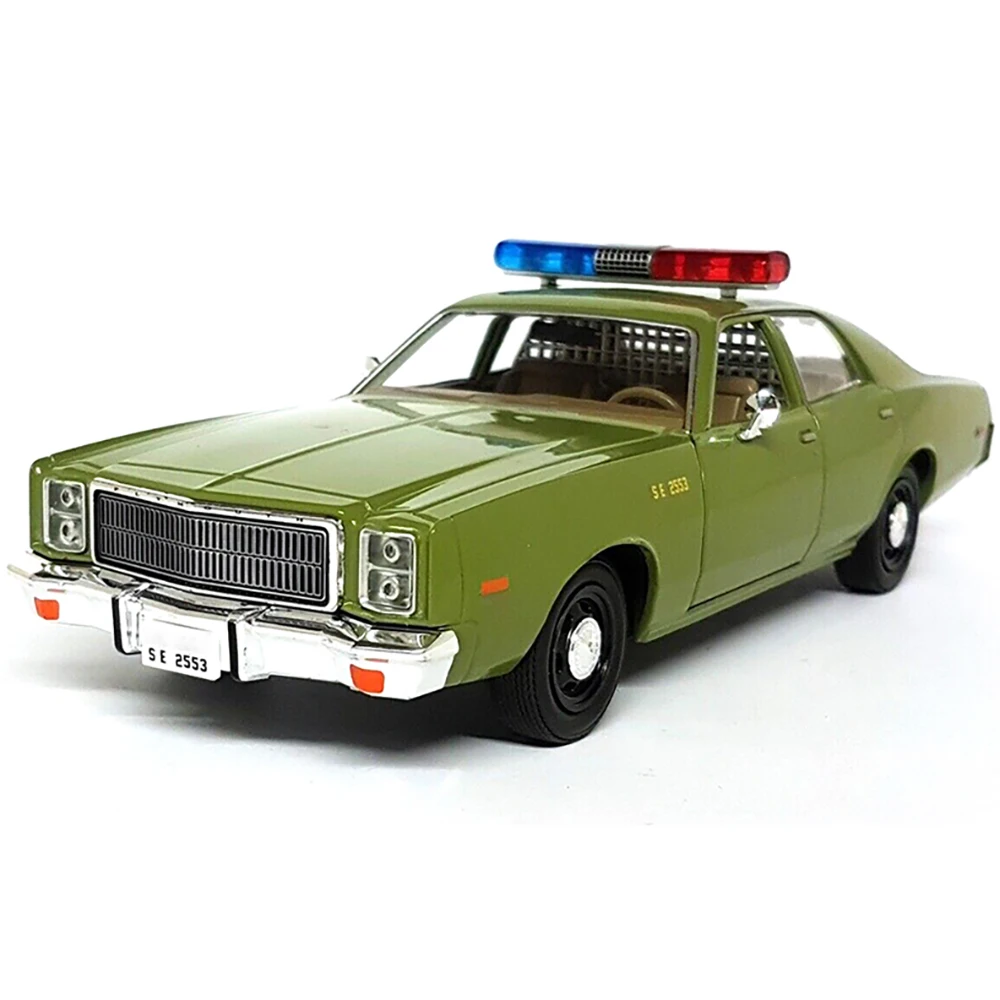 Die-Cast 1:24 A-Team 1977 Plymouth Fury Simulated Static Alloy Police Car Model Fan Series Children's Adult Hobby Collection